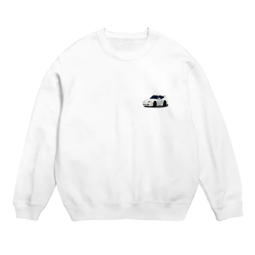 180SX(ホワイト) Crew Neck Sweatshirt