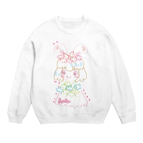うさぎ畑の女の子 Crew Neck Sweatshirt