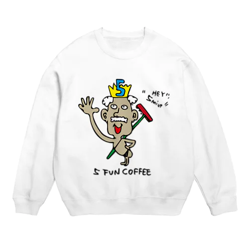 5 FUN COFFEE GOD Crew Neck Sweatshirt