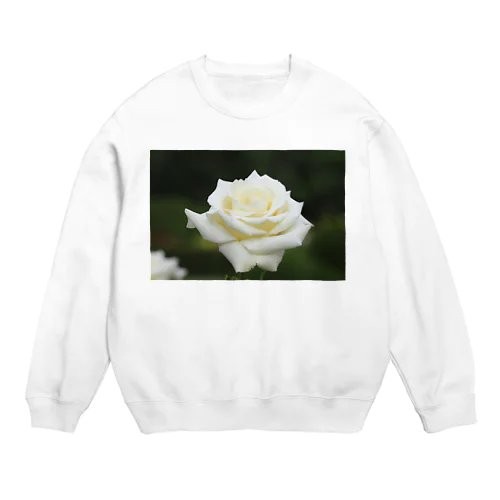 フラワー・ホワイト Crew Neck Sweatshirt