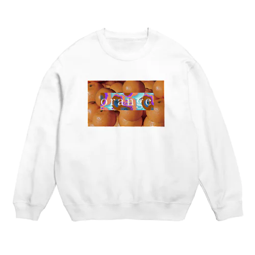 orange Crew Neck Sweatshirt