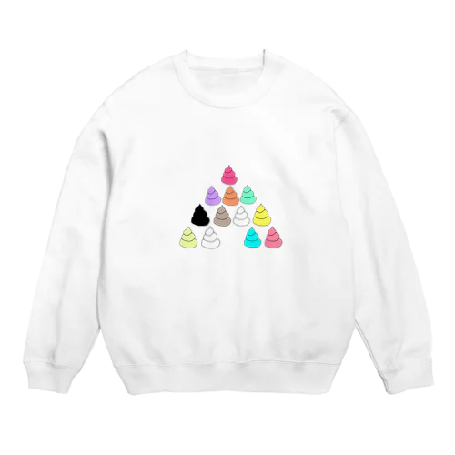 ソフトクリームいっぱい Crew Neck Sweatshirt