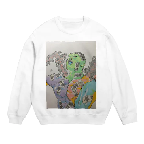 業ヲ啜ル Crew Neck Sweatshirt