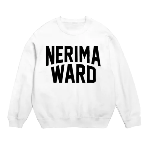 練馬区 NERIMA WARD ロゴブラック Crew Neck Sweatshirt