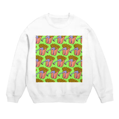 魅惑のフライドポテト🍟　GULTY PLEASURE FRENCH FRIES GREEN Crew Neck Sweatshirt