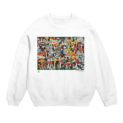 天才アートKYOTO＿大場多知子＿１「きのこ祭り」 Crew Neck Sweatshirt