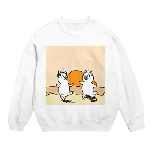 青春ララバイ　バーコード犬 Crew Neck Sweatshirt