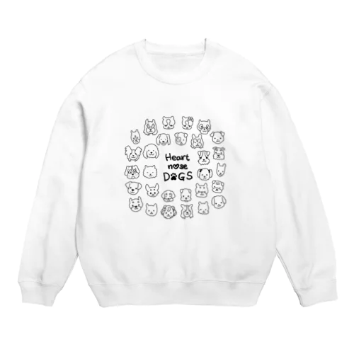 Heart nose DOGS（丸型） Crew Neck Sweatshirt