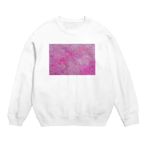 ピンクアクリル絵の具。 Crew Neck Sweatshirt