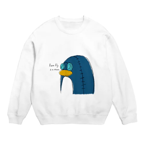 飛べるペンギン(リメイク) Crew Neck Sweatshirt