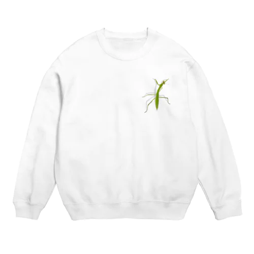 カマキリついてるよ！ Crew Neck Sweatshirt