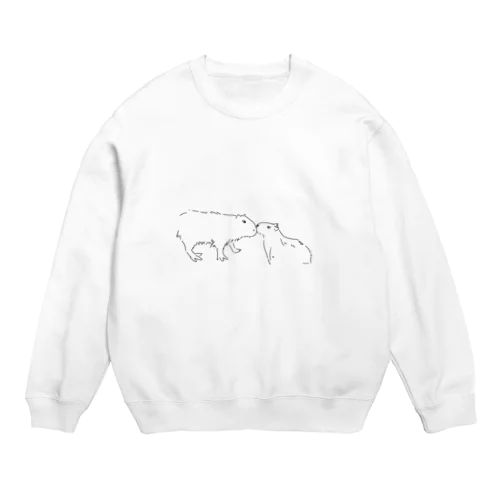 カピバラ親子 Crew Neck Sweatshirt