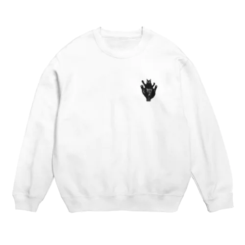 リアル黒猫3 Crew Neck Sweatshirt