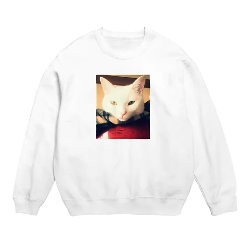 白猫ぎんくん Crew Neck Sweatshirt