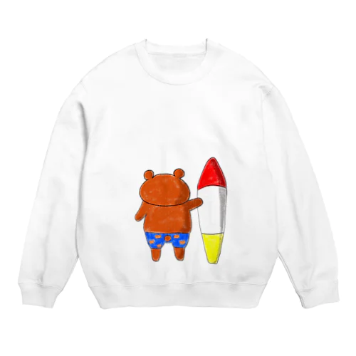 夏の日のくまさん Crew Neck Sweatshirt