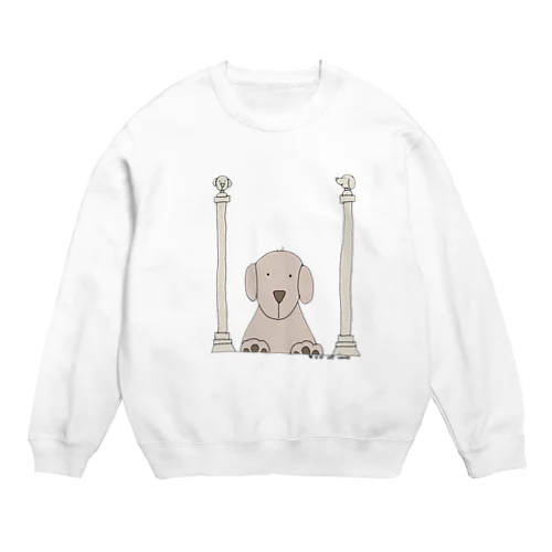 ワンチャン神殿を守るindyくん Crew Neck Sweatshirt