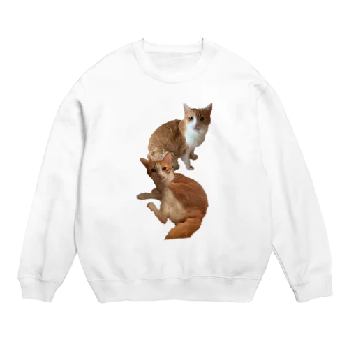 ムムさん&メメちゃん 兄妹（ど真ん中） Crew Neck Sweatshirt