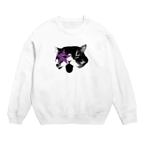 あっかんべー猫 Crew Neck Sweatshirt