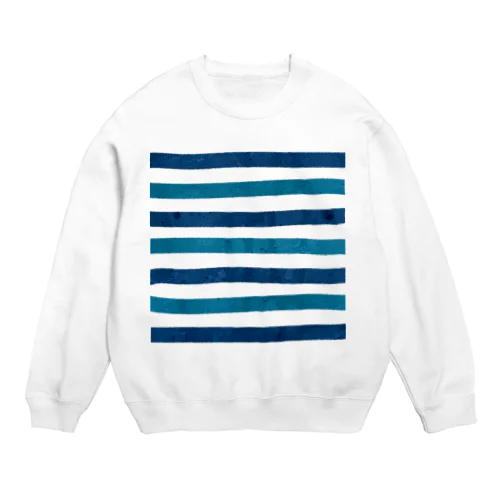 ラフボーダー Crew Neck Sweatshirt