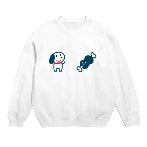 犬と骨付き肉 Crew Neck Sweatshirt