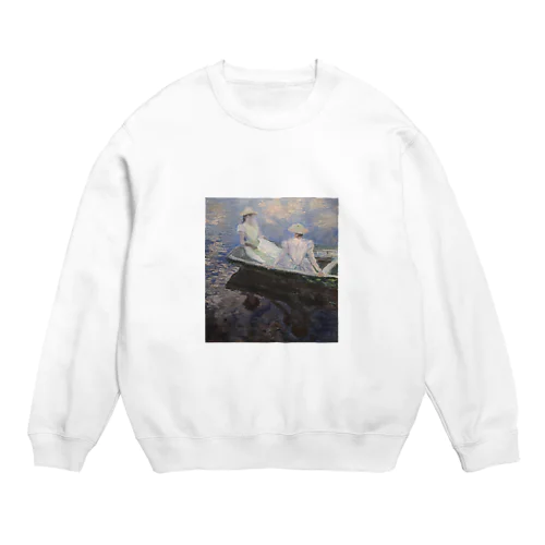 クロード・モネの『舟遊び』 Crew Neck Sweatshirt