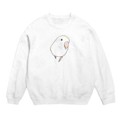 コザクラインコ　バイオレットパイドちゃん【まめるりはことり】 Crew Neck Sweatshirt