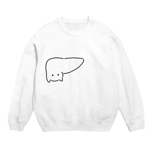 肝臓がニャンコ Crew Neck Sweatshirt