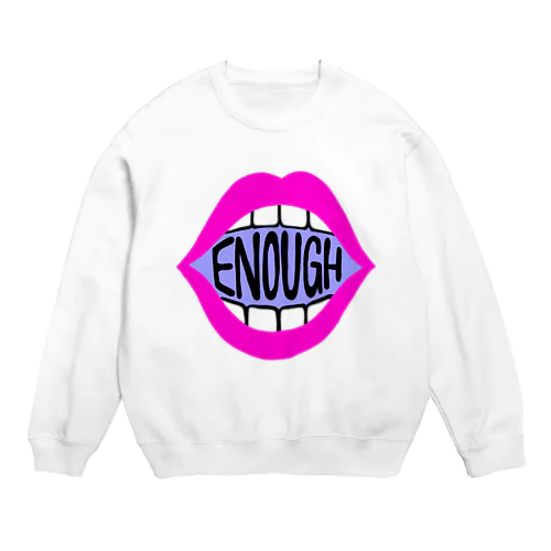 ENOUGH IS ENOUGH! MOUTH PINK Crew Neck Sweatshirt