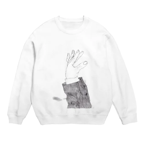 手招き Crew Neck Sweatshirt