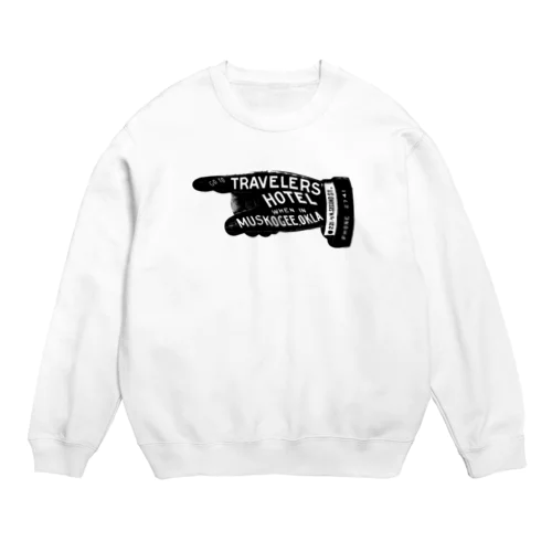 GO TO TRAVELERS HOTEL_BLK Crew Neck Sweatshirt