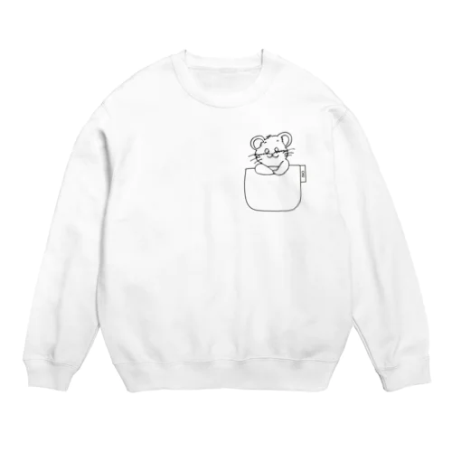 ねずみのちゅー Crew Neck Sweatshirt