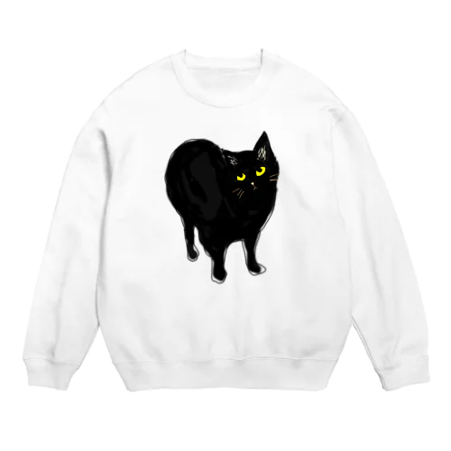 目付きは悪いけど可愛い猫 Crew Neck Sweatshirt