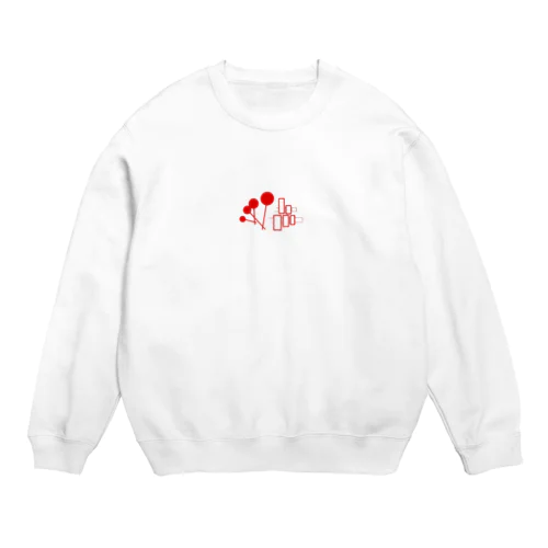 HSロゴ赤 Crew Neck Sweatshirt