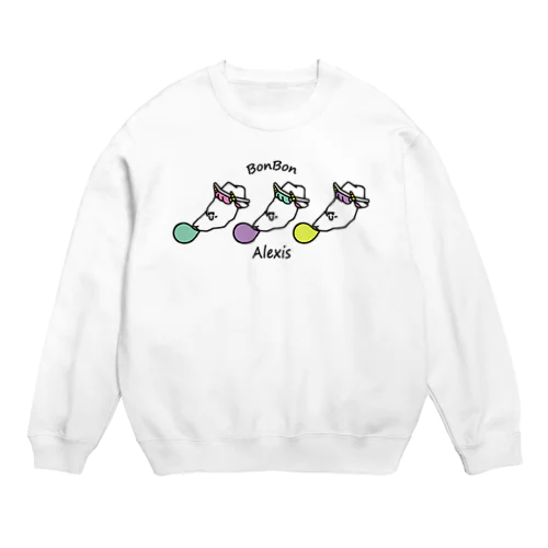 風船ガムをふくらますアレクシス Crew Neck Sweatshirt