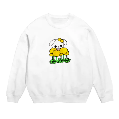 たんぽぽとうさぎ Crew Neck Sweatshirt