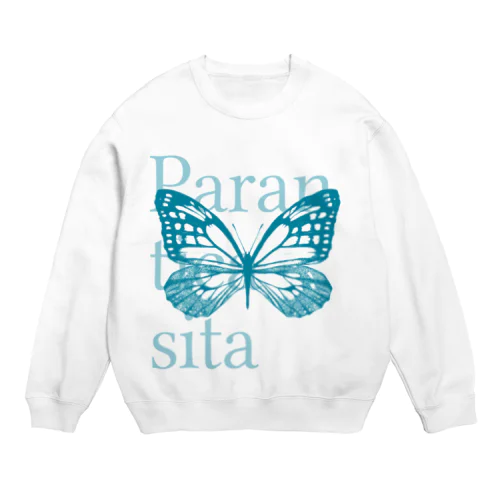 Parantica sita　~孔雀青~ Crew Neck Sweatshirt