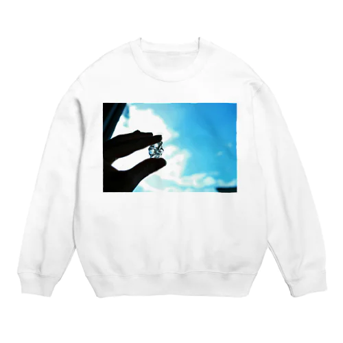 青 Crew Neck Sweatshirt