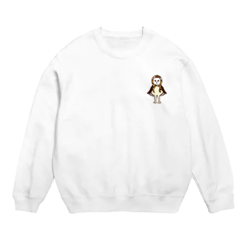 マチコ巻きメンフクロウ Crew Neck Sweatshirt