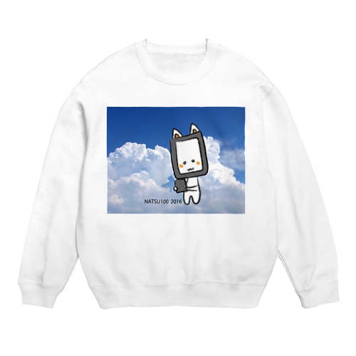 ぱぶにゃんNATSU100 2016 青空 Crew Neck Sweatshirt