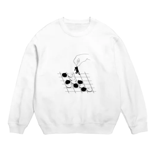 ねこのリバーシゲーム Crew Neck Sweatshirt