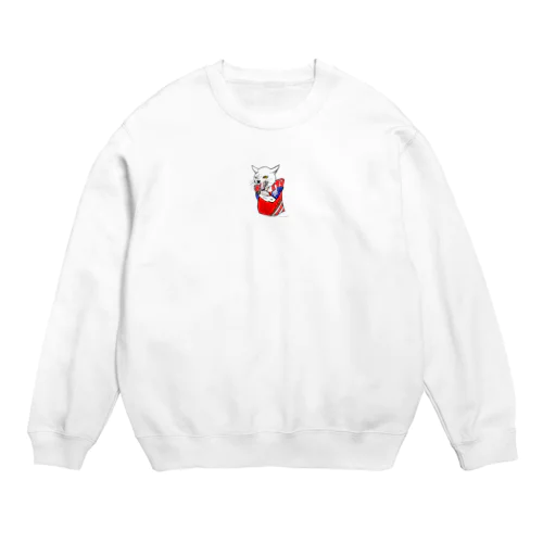 戦う猫背 Crew Neck Sweatshirt