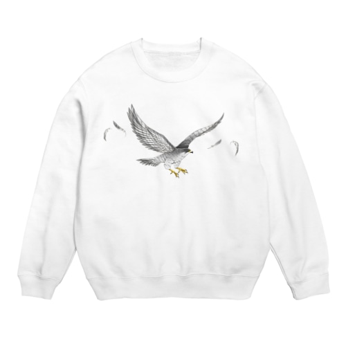 隼ファルコン【まめるりはことり】 Crew Neck Sweatshirt