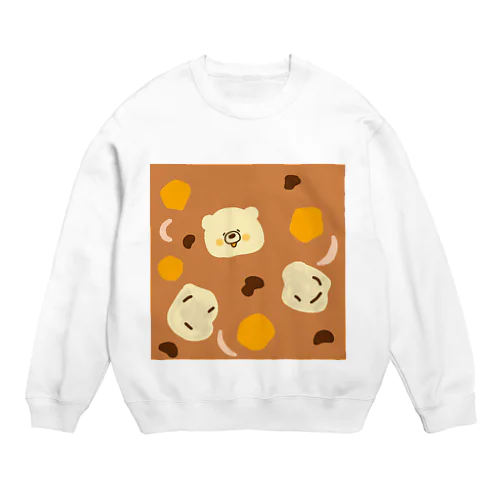 ぽてくま＊カレーにかくれんぼ＊ Crew Neck Sweatshirt