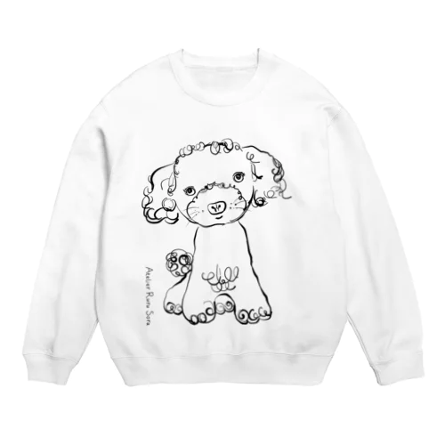 プードル君 Crew Neck Sweatshirt