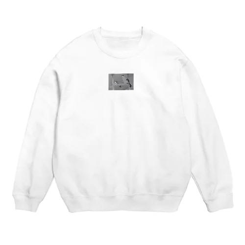光る猫兄弟 Crew Neck Sweatshirt