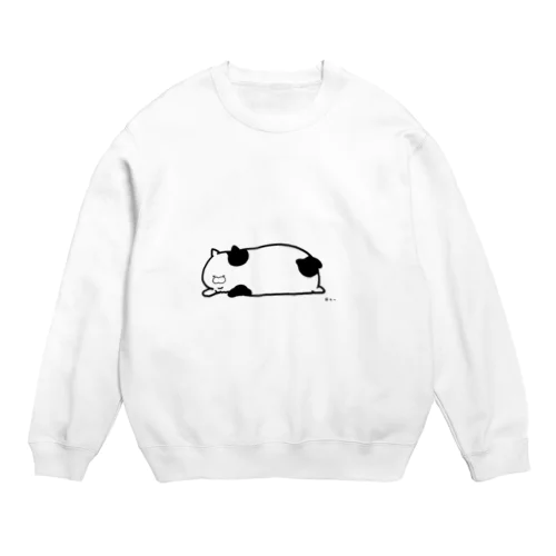 ふてぶてしいにゃんこ 伏 Crew Neck Sweatshirt