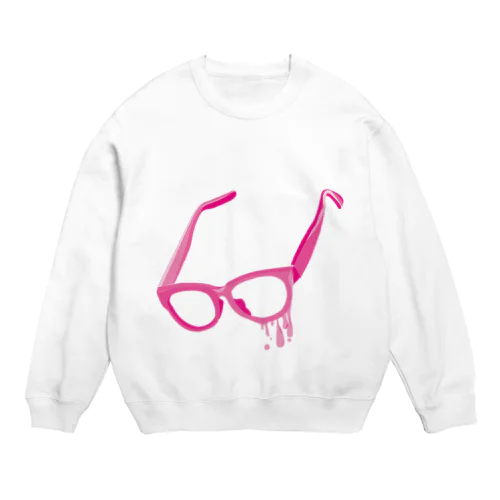 垂れる眼鏡 Crew Neck Sweatshirt