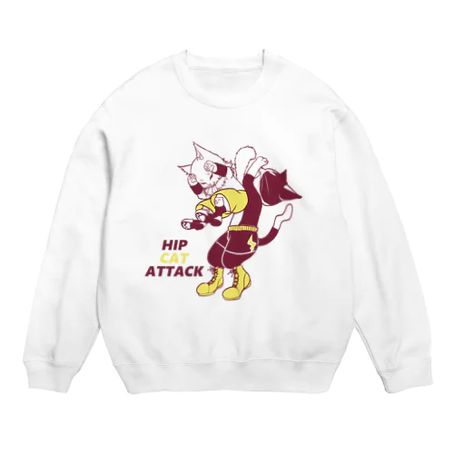 プロレスにゃんこ☆ヒップアタック~プロレス衣装単色ver~ Crew Neck Sweatshirt