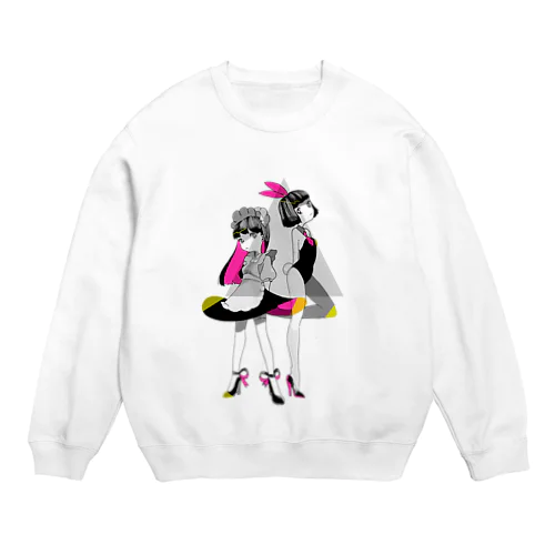 メイドとバニー Crew Neck Sweatshirt