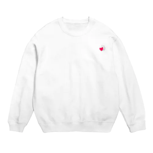 ハートにつかまる猫（ミニ） Crew Neck Sweatshirt